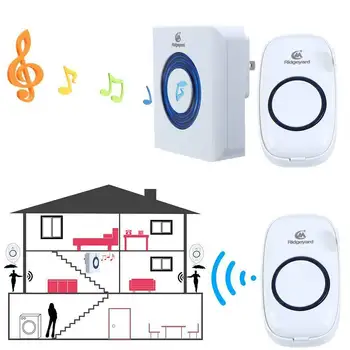 

Yonntech Wireless Waterproof Doorbell 1000FT Range 1 Receiver + 2 Button Home Security