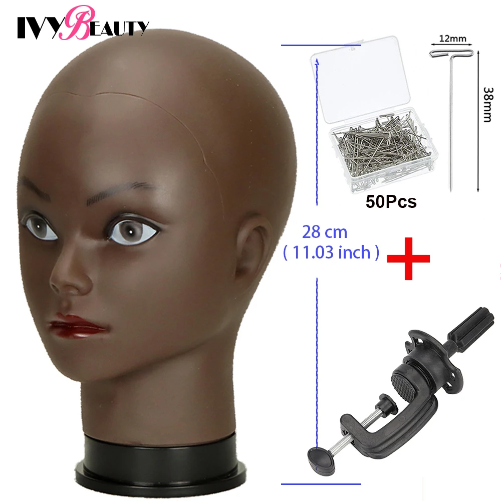 3pcs Plastic Wig Display Stand Mannequin Dummy Head Adjustable Wig