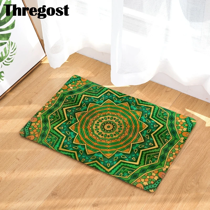 Boho напольные украшения коврики Мандала Цветочный Принт дорожка для кухни Придверный коврик половик из микрофибры коврик для гостиной