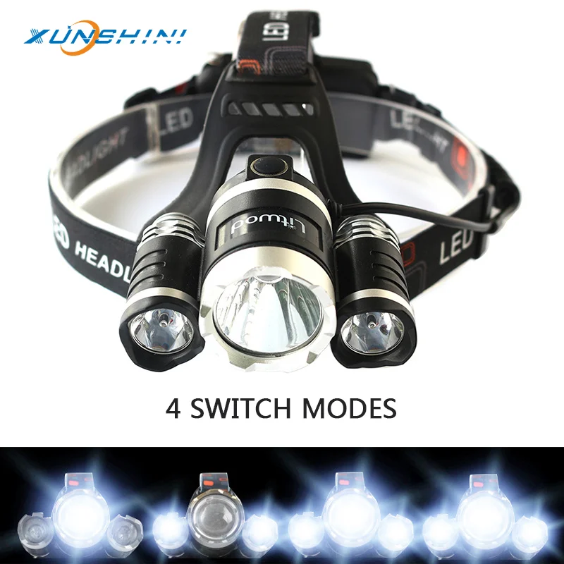 

Led 3xt6 Headlamp Dropshipping Headlight Waterproof Head Lamp Camping Lighting Flashlight Torch Lantern Fishing +18650 Battery