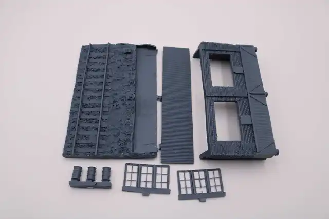 1/72 resin die-casting scene layout props gray model on-site house building platform free shipping D03 (13.5 × 9 × 7.5)mm 4