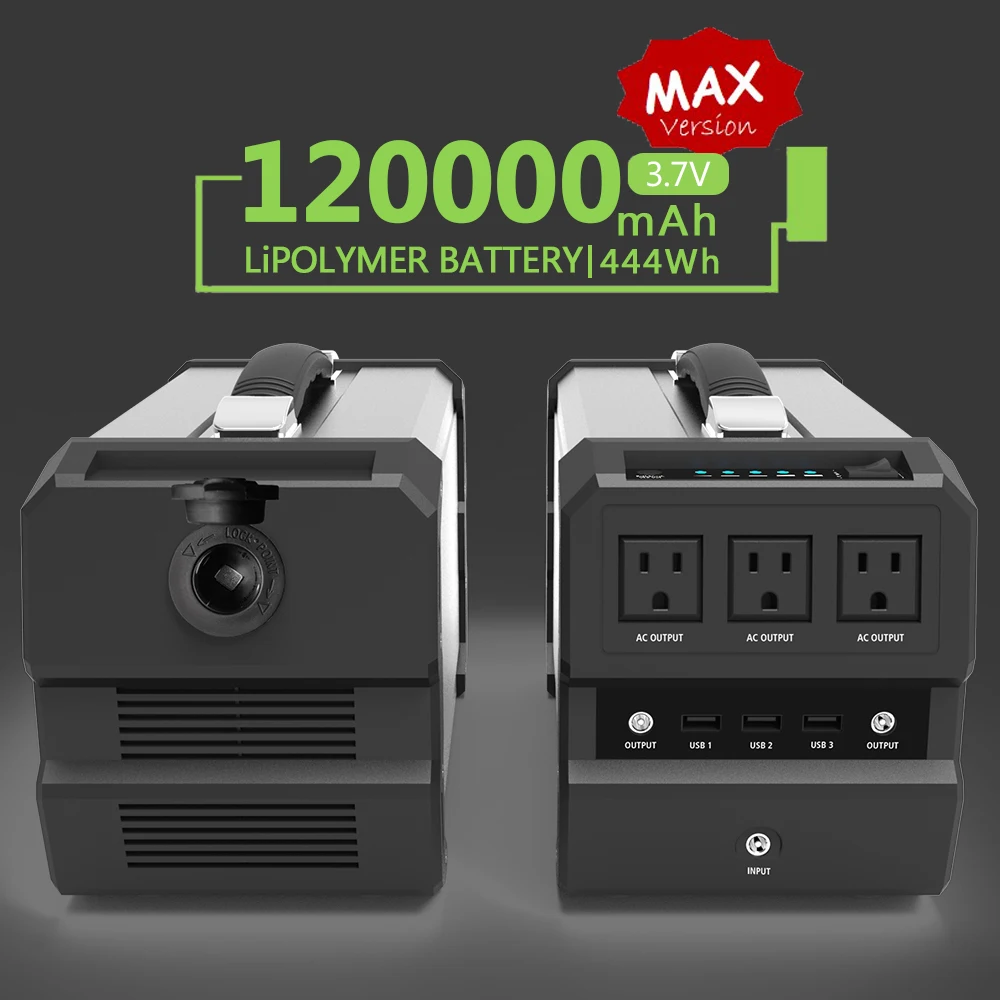 US $375.80 440Wh 120000mah Home Portable Solar Inverter Generator Pure Sine Wave Energy Storage UPS Camping Power Generator Station