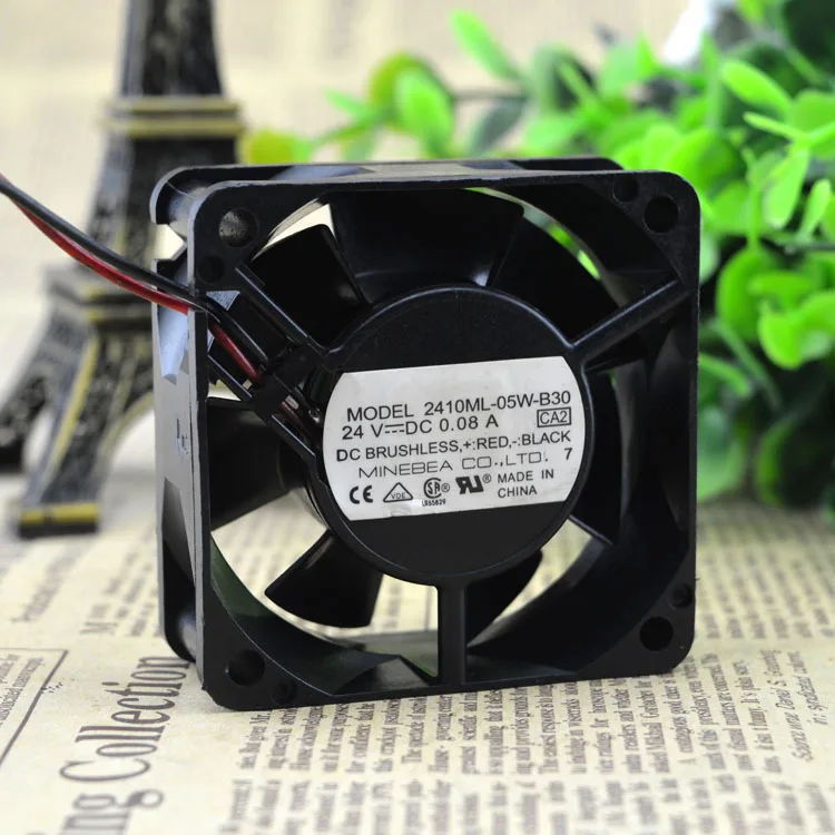 Для NMB 6025 6 см 2410ML-05W-B30 24 В 0.08A Инвертор Вентилятор охлаждения