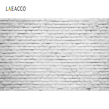 

Laeacco White Brick Wall Photophone Vinyl Photography Backgrounds Grunge Portrait Photo Backdrops Baby Birthday Party Photozone