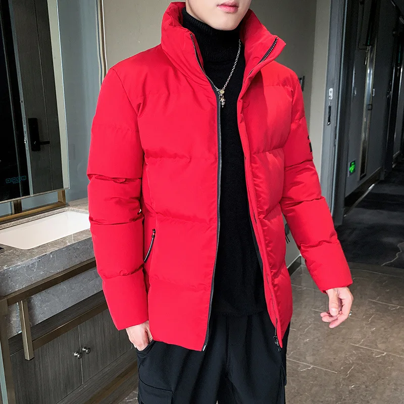 19 Autumn And Winter New Style Cotton-padded Clothes down Coat Korean-style Trend Stand Collar Cotton Coat Cotton-padded Jacket