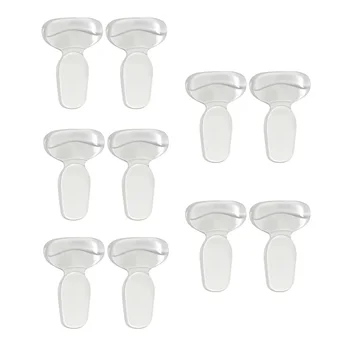 

5 Pairs Heel Grips Thickening Heel Protector Two-in-one Soft Heel Protector Cushions Transparent Silicone Heel Pads PU Heel Grip