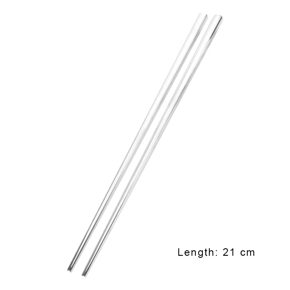 Silver 21CM HOOMIN 1 пара нержавеющая сталь 304 анти-ожога палочки для еды долговечная посуда многоразовые Пищевые Инструменты - Цвет: Silver 21CM