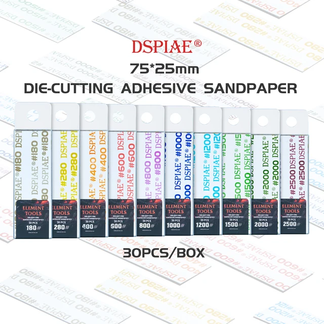 DSPIAE WSP Gundam Military Model Special Tool For Polishing 180#~2500# DIE-CUTTING ADHESIVE SANDPAPER Hobby Accessory Model Building Tool Sets TOOLS color: Grit 1000|Grit 1200|Grit 1500|Grit 180|Grit 2000|Grit 2500|Grit 280|Grit 400|Grit 600|Grit 800