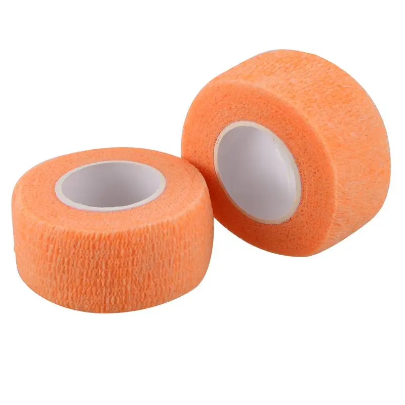 6 шт первой медицинской помощи самоклеющиеся эластичные повязки марлевые ленты(оранжевый, 2,5 см
