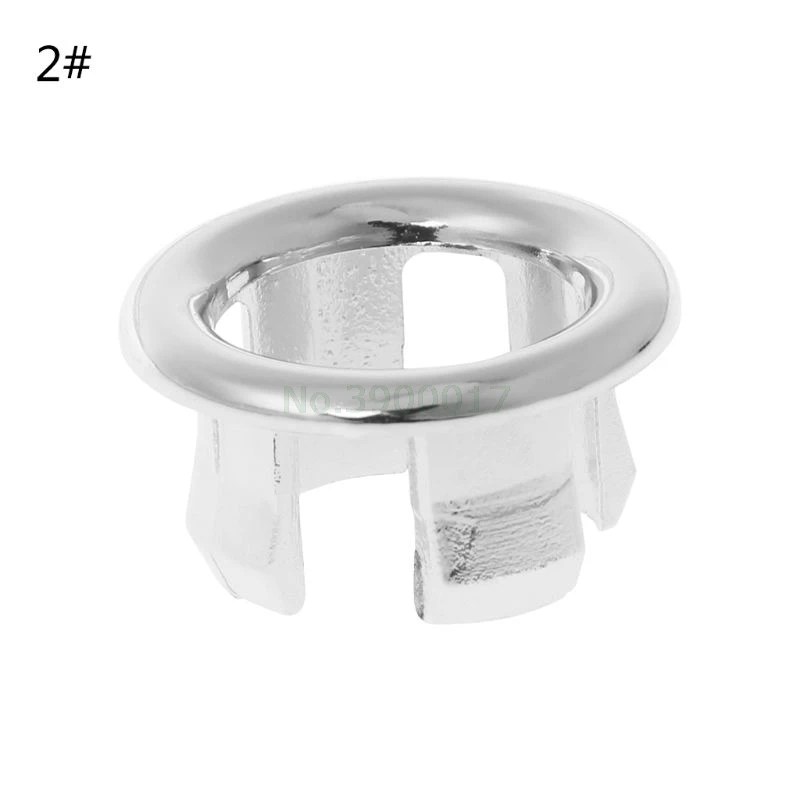 Ванная раковина кольцо для защиты от переполнения шестифутовая круглая вставка хромированное отверстие крышка - Цвет: 2