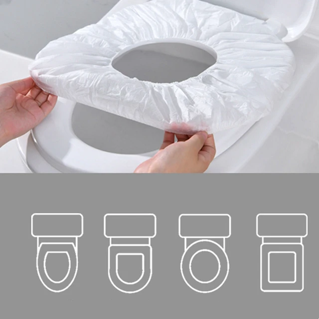 5/10 stücke Einweg-Toiletten sitz bezug WC Toiletten matte biologisch  abbaubare Reise Camping Hotel Toiletten papier Pad Bad zubehör - AliExpress