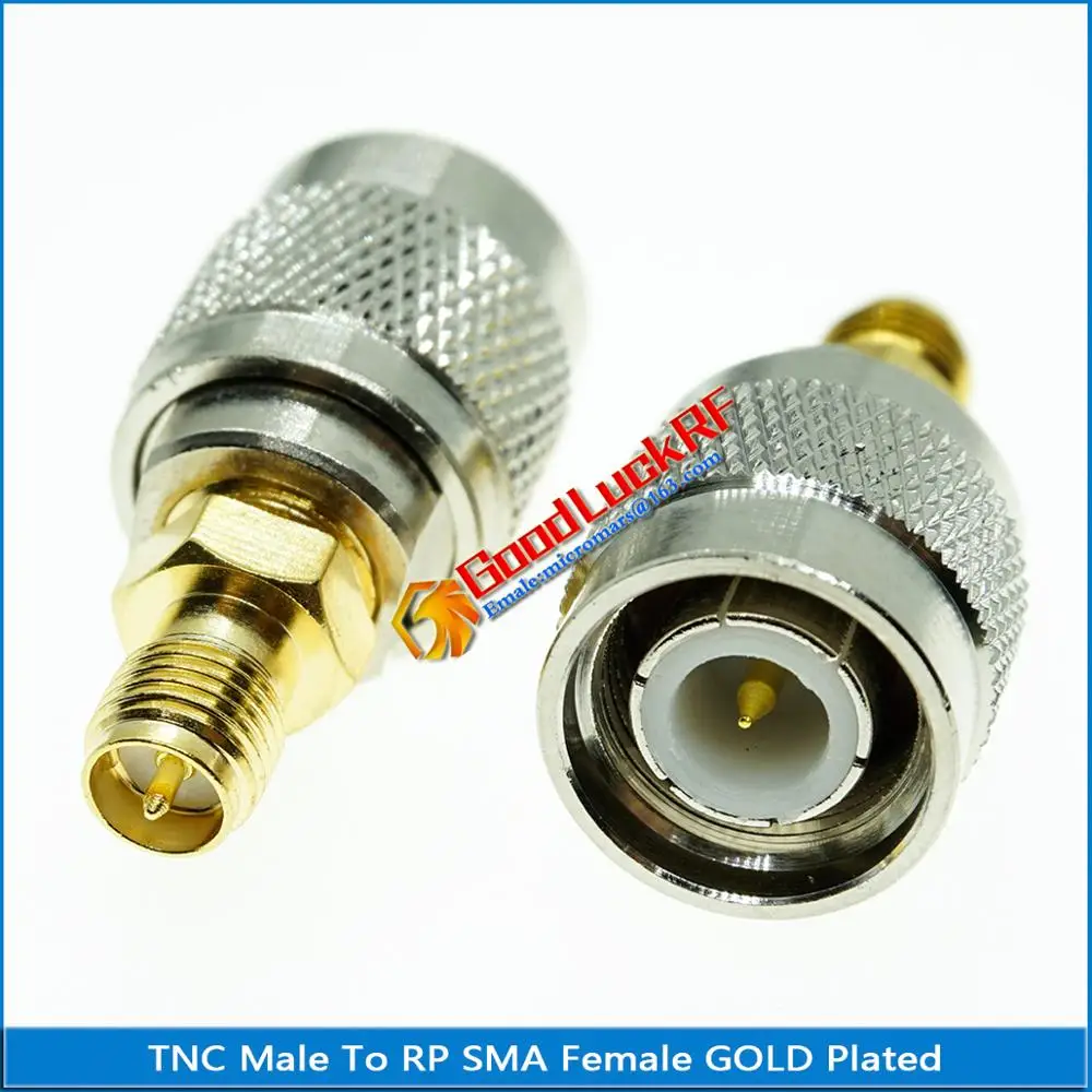 TNC To RP SMA Connector Socket TNC Male To RP SMA Female Plug RP SMA - TNC GOLD Plated Straight Coaxial RF Adapters