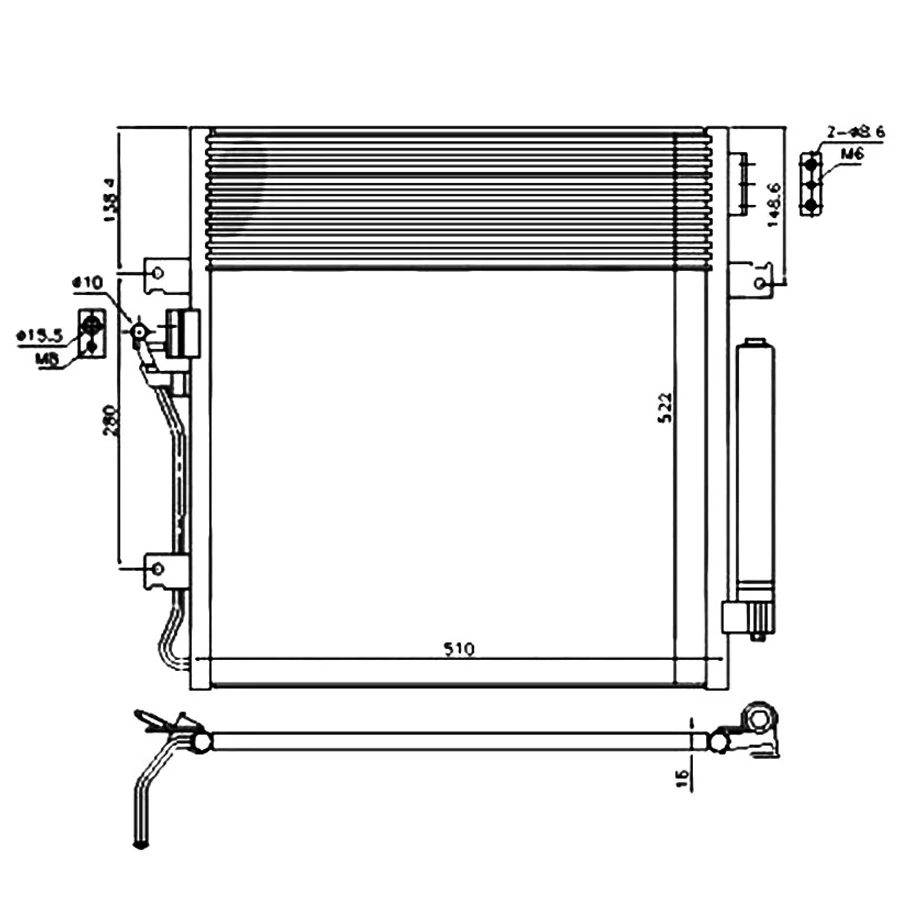 AC Air Conditioning Condenser For Car Jeep Liberty Dodge Nitro 3.7  
