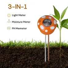 Анализатор почвы 3-в-1 почвенный Влагомер Измеритель кислотности почвы цифровой рН метр для растений в фермерских хозяйствах, лужайки для дома и улицы