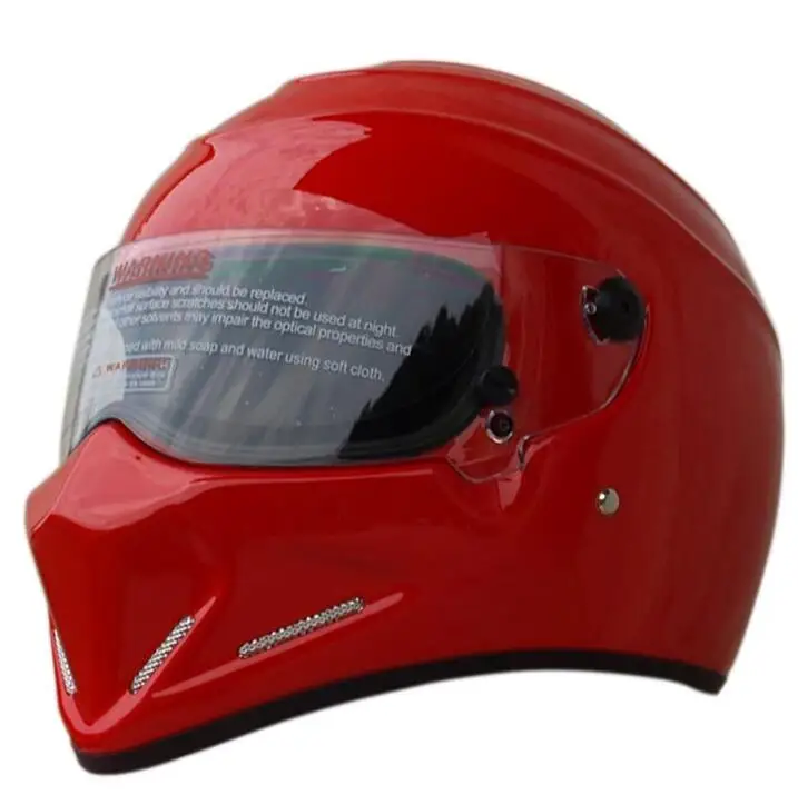 Мотоциклетный полный шлем FRP мотоциклетный шлем Стига Каско Для Симпсона Capacete Kart гоночные костюмы шлем Мужской в горошек - Цвет: red-clean glass