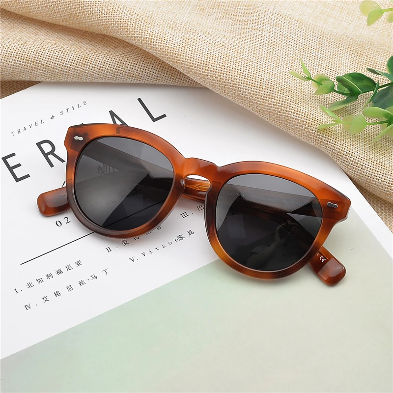 ov5413 ao ar livre redondo acetato óculos de sol feminino