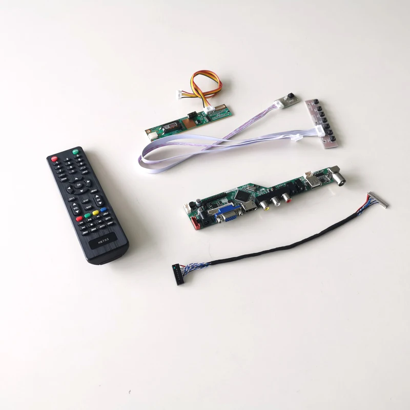 Для B133EW01 V2 V3 ЖК-дисплей Панель Инвертор+ пульт+ клавиатура HDMI VGA AV USB RF 1CCFL LVDS 20Pin T. V56 привод плата для карт DIY kit