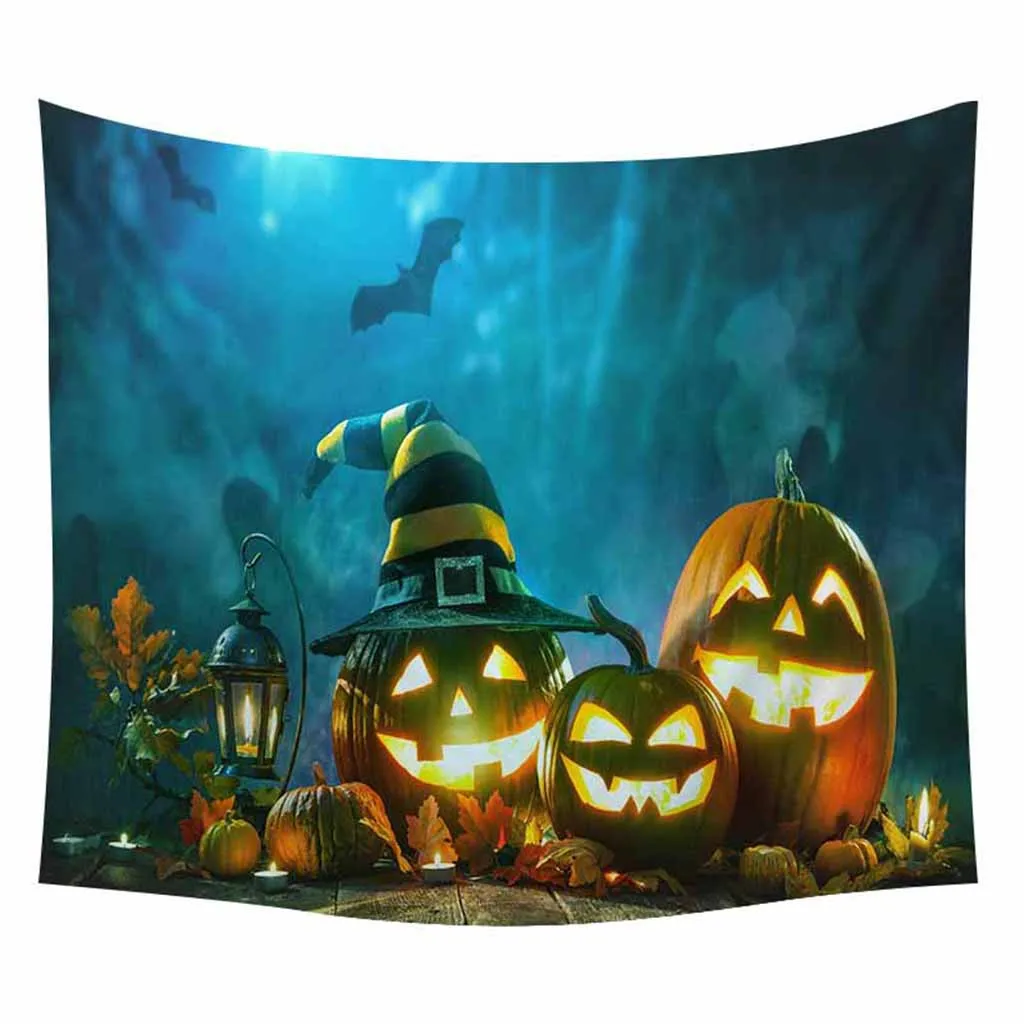 Halloween Tapestry Pumpkins Tree Print Wall Hanging Tapestry Art Home Decoration dropshipping - Цвет: A