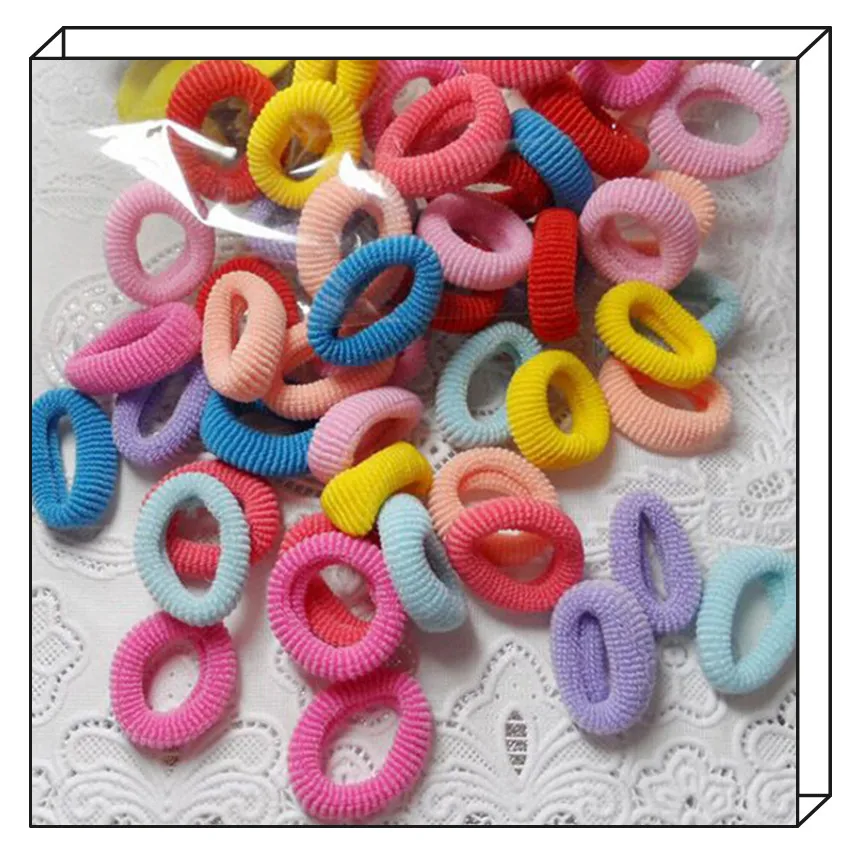 Aprox 90Pcs/pack Hair Bands Good Elastics Girls Hair Accessories Scrunchy Headband Colorful Elastic Hair Bands Hair Style Tool