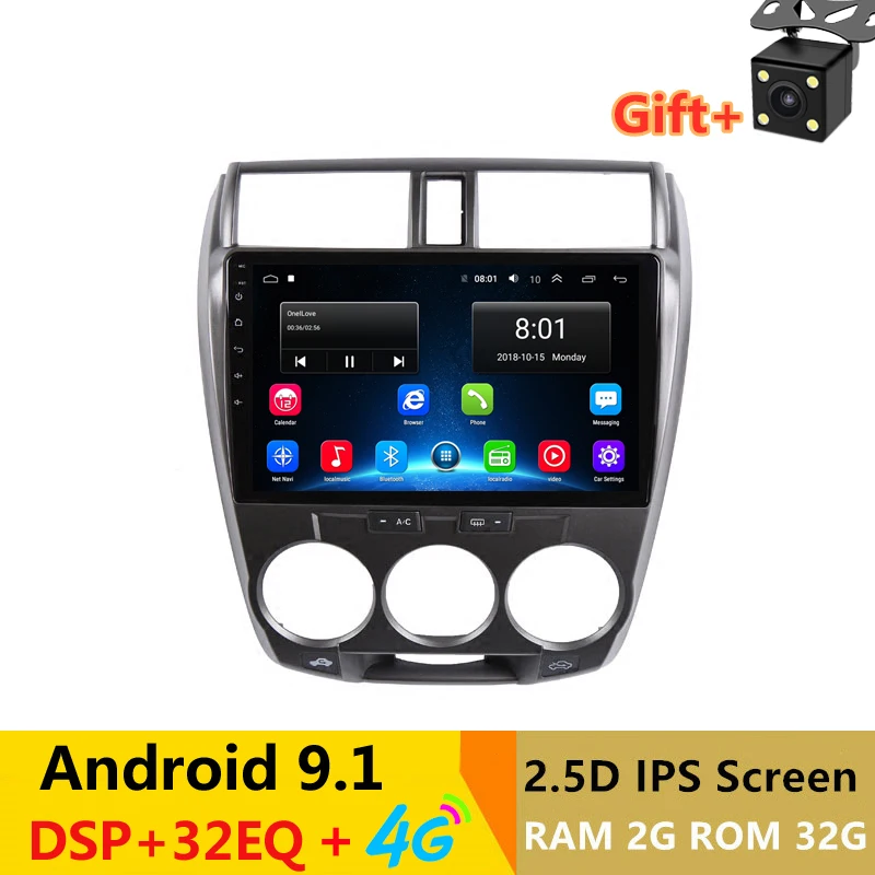 10 1 &quot2G RAM 32G Android автомобильный DVD видео плеер GPS для HONDA CITY 2008 2009 2010 2011 2012 2013 аудио