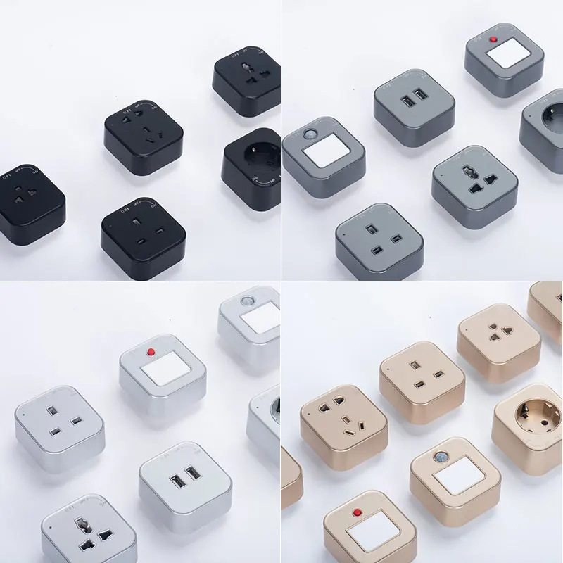 

Track socket 3P universal Usb Charger Adapter Power Track Moveable Wireless New Type Kitchen Desk Hidden Socket Module