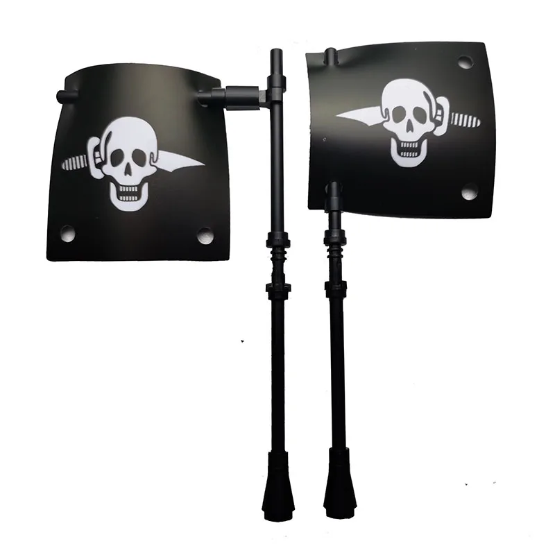Large Pirate Flag for Sea Adventures - Corsair Rock Island Refuge Building Block Figure