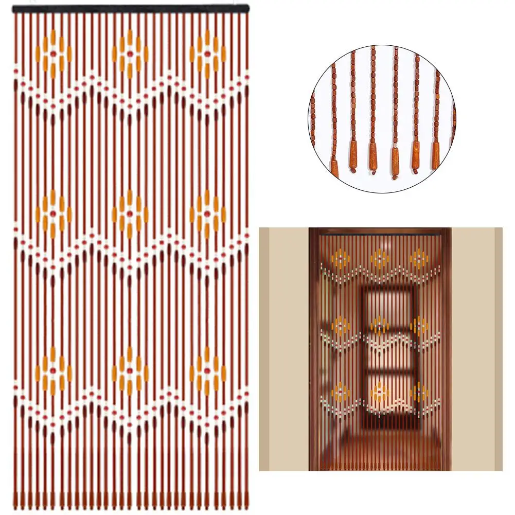 90x220 см 31 линия волнистые деревянные бусины занавески ручной работы деревянный экран двери шторы для спальни перегородка для гостиной