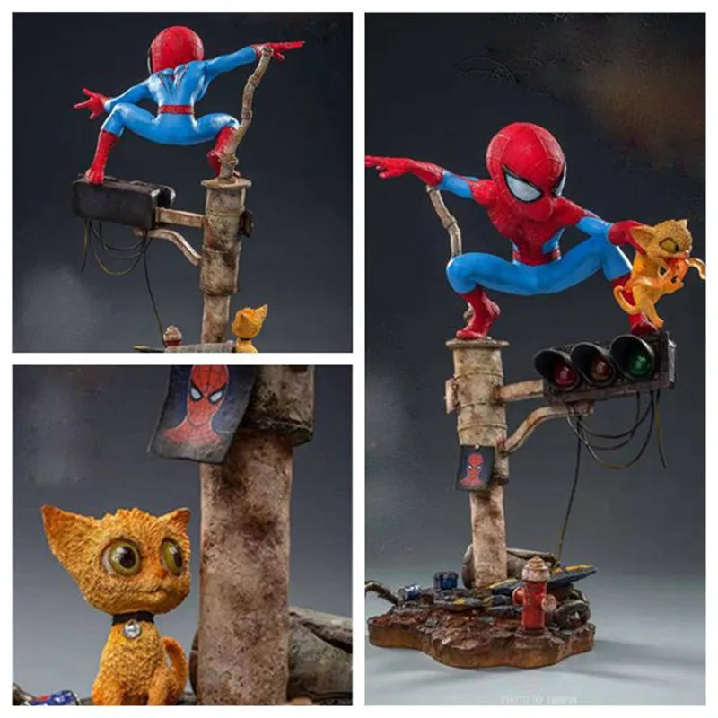 

Funkos Pops Marvel Avengers Unlimited War Spider-Man Boxed Action Figures Delicate Collection Model Young People Toys Gift