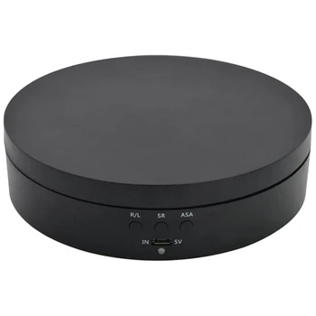 

Black Rechargeable Turntable Display Stand, 360 degree Rotation Speed/Angle Adjustable for Photography/Jewelry Display