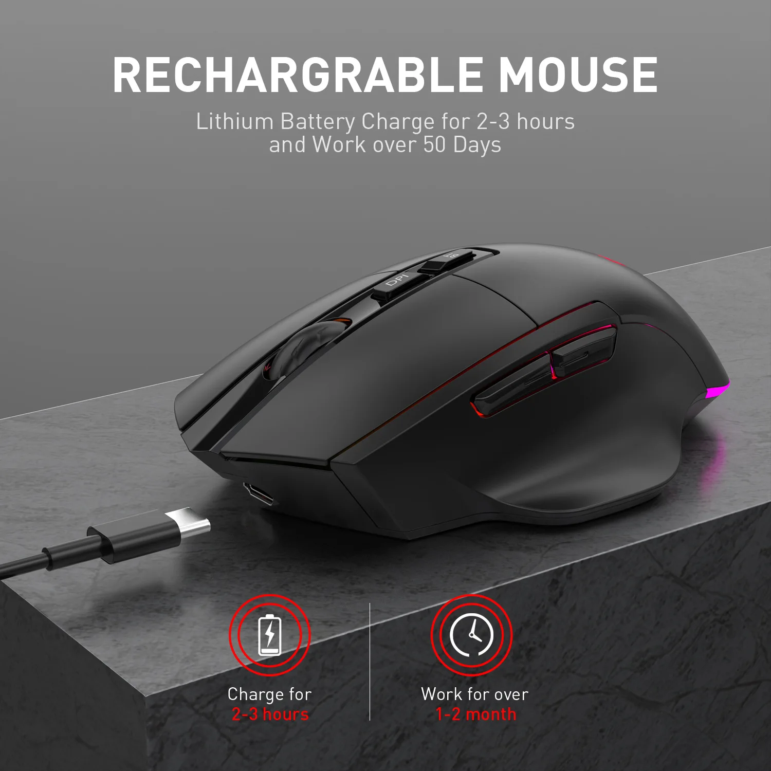 silent wireless mouse Bluetooth Mouse X11 1600dpi 7 Buttons Rgb Lighting Ergonomic Programmable Gaming Mouse For PC Gaming 2.4G wireless mouse USB wireless mouse with usb c