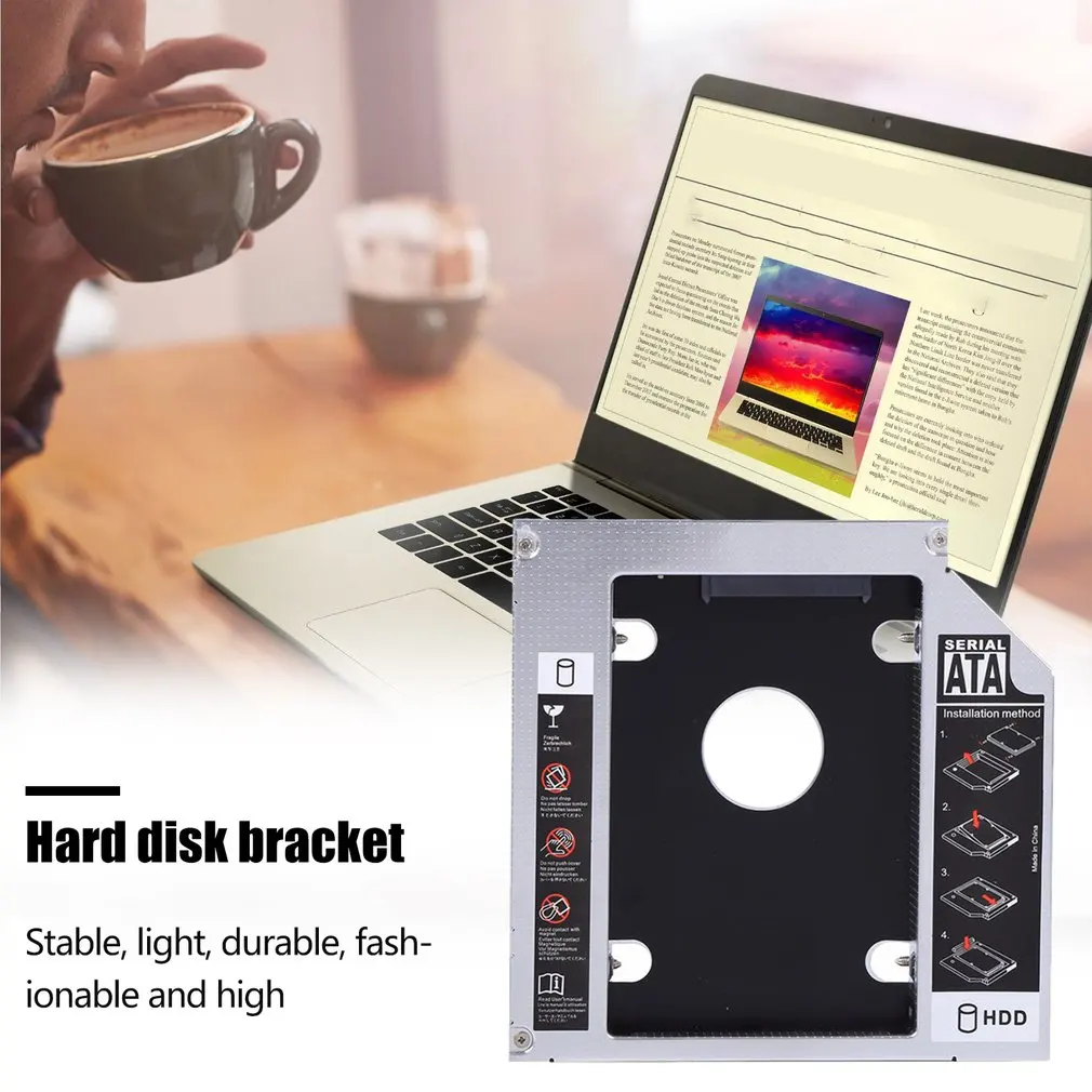 Ноутбук Pc Cd драйвер слот Hdd Ssd держатель кронштейн пластиковый Sata жесткий диск Оптический отсек с отверткой