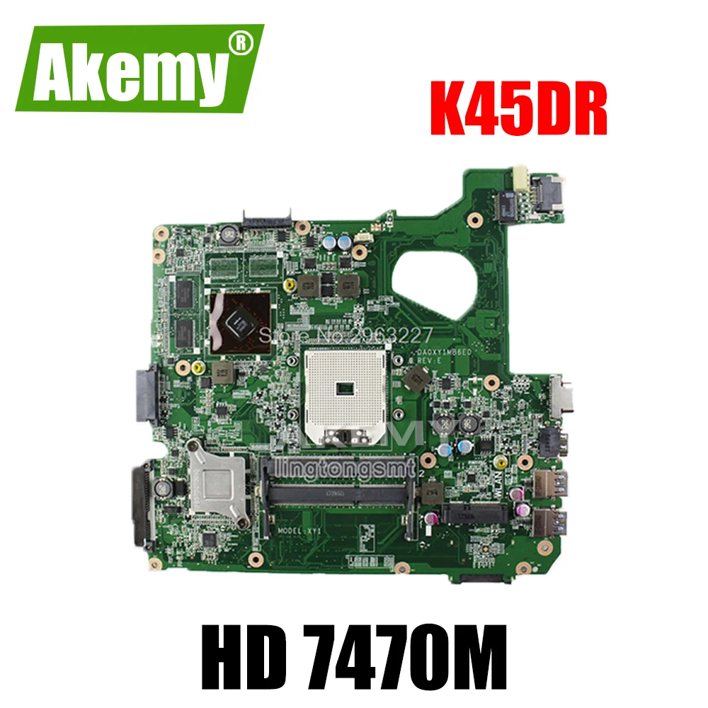 Материнская плата K45DR HD7470M 1 ГБ для For Asus A45D A45DR K45D R400D R400DR материнская ноутбука тест
