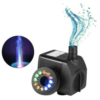 

Mini Water Pump Outdoor Garden Fish Pond Pump Fish Tank Water Submersible Pump Aquarium Water Pumps with Lights 110V 15W