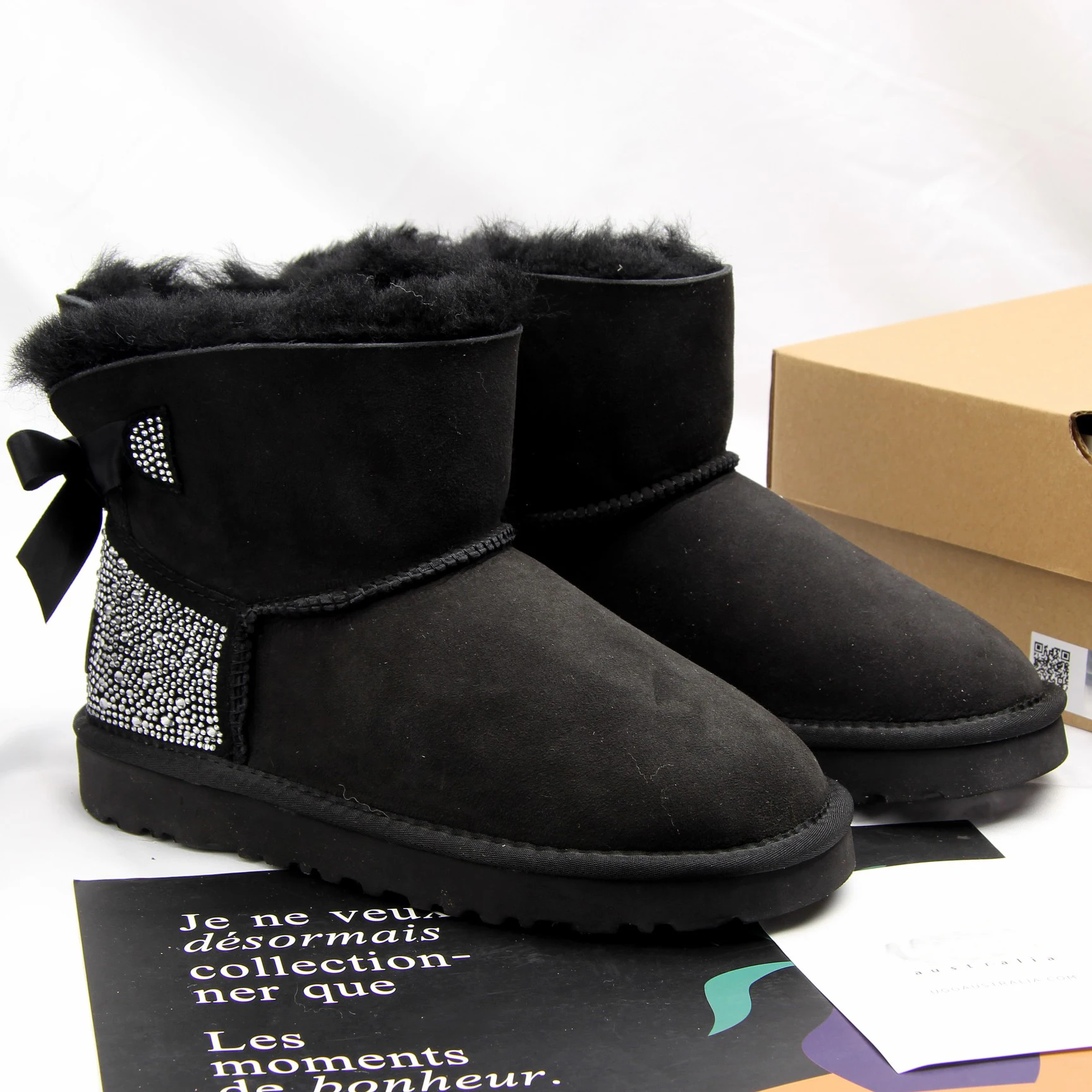 Водонепроницаемые короткие ботильоны; повседневные зимние ботинки из овечьей кожи; зимние женские ботинки с меховой подкладкой; дизайнерская теплая обувь