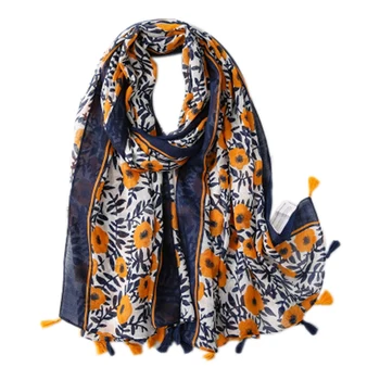 

Ladies Scarf Retro Stitching Bohemian Printed Scarf Wrapped Ladies Shawl Beach Sunscreen