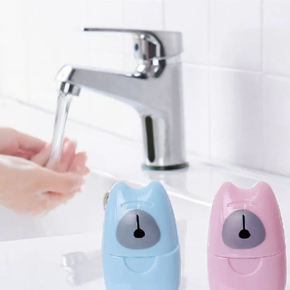High Quality Portable Mini Hand Soap Dispenser Travel Outdoor Disposable Soap Paper Travel Supplies Soap Tablets
