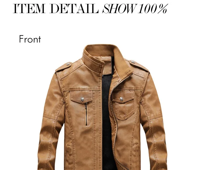 PU Military Jacket Men Casual Winter Autumn Army Fitness Leather Coats Bomber Anti-Leather Jackets jaqueta de couro masculina