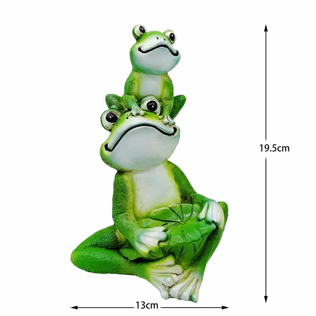 Béka Garden Szobor Amerikai Country Style Vicces Dekoratív Állat Gyanta Baba Dísz - Image 6
