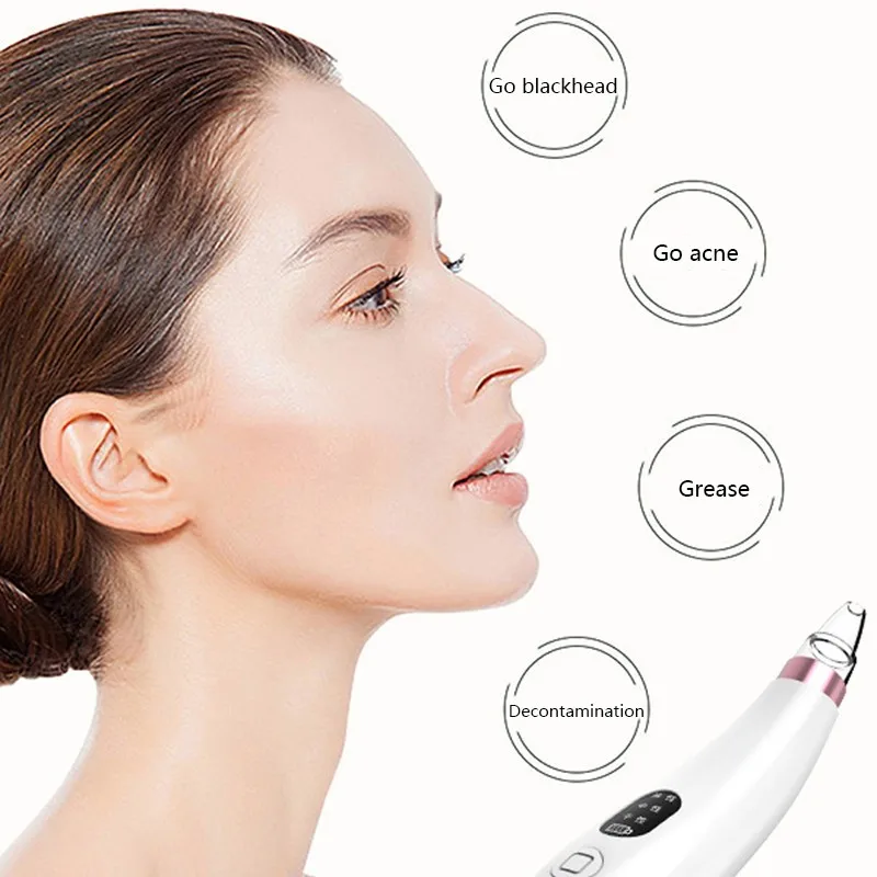 

Pore Vacuum Blackhead Remover Suction Acne Peeling Pore Face Cleanser Facial Skin Care Diamond Microdermabrasion Beauty Machine
