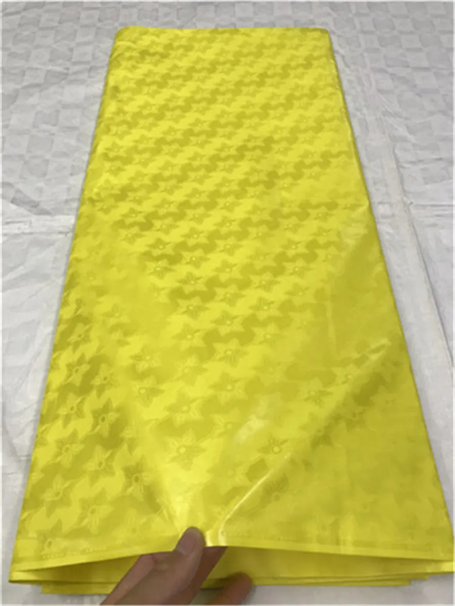 Желтый bazin brode getzner nouveau Высокое качество хлопок bazin riche getzner мягкая ткань атику для мужчин 5 ярдов/партия