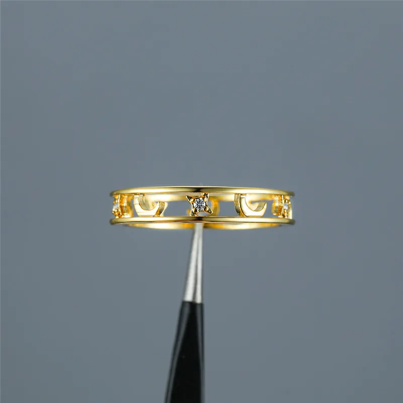 Wedding Rings Gold Color Zircon for Women