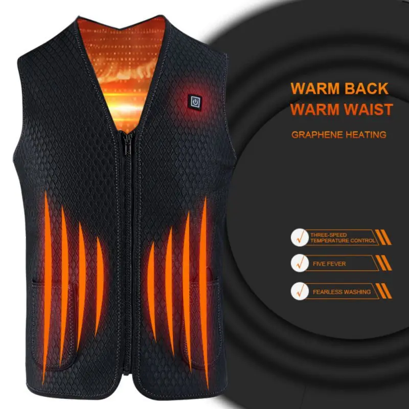 HotUnisex Открытый USB infrarwood verwaring жилет Jas зима Flexibele Elektrische Thermische Kleding жилет для спорта