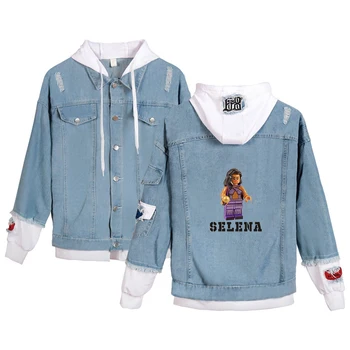 

Fashion Cool selena quintanilla Denim Jean Stitching Jacket Coat jeans hoodies wear Hoodies Men/Women Autumn Winter