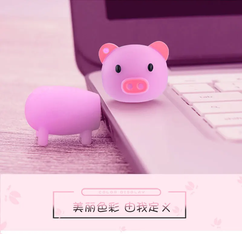 Мини карманный размер 8 г 16 г 32 г 64 г usb Прекрасный Дизайн piggy pendrive светильник и удобная ручка привода мультфильм животное cle usb флеш-накопитель флешка