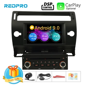 

Android 9.0 Touch Screen Car GPS DVD Stereo For Citroen C4 C-Triomphe C-Quatre 2004-2009 Video Radio WIFI FM Multimedia Player