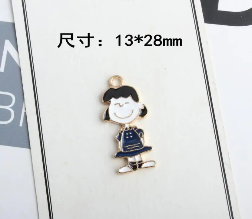 1 -13x28mm 10 шт Эмаль мультфильм Шарм для изготовления ювелирных изделий модные серьги, ожерелья и браслеты Подвески - Окраска металла: 1 -13x28mm