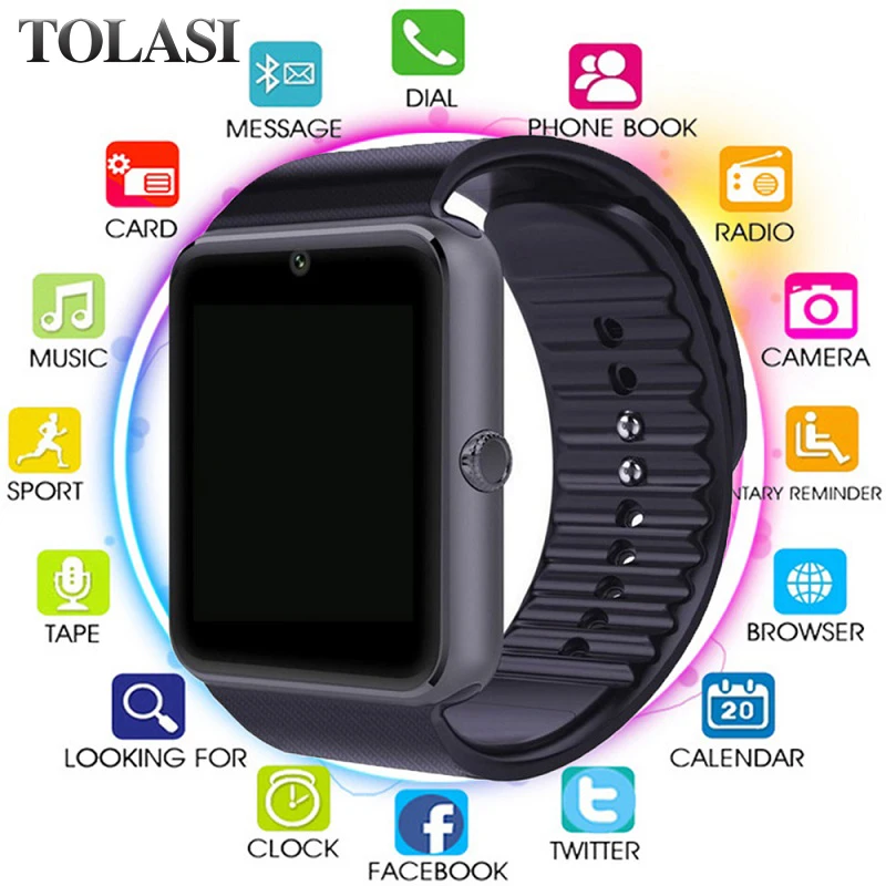 

2019 Smart Watch GT08 Clock Sync Notifier Support Sim TF Card Bluetooth Connectivity Android Phone Smartwatch Alloy Smartwatch