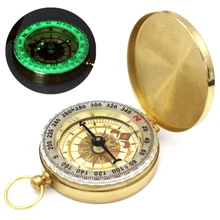 Hohe Qualität Camping Wandern Tasche Messing Goldene Kompass Tragbare Kompass Navigation für Outdoor Aktivitäten