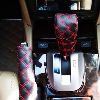 

2 pieces / set of artificial leather hand brake shift lever cover for Mitsubishi ASX Outlander Lancer Evolution Pajero Eclipse