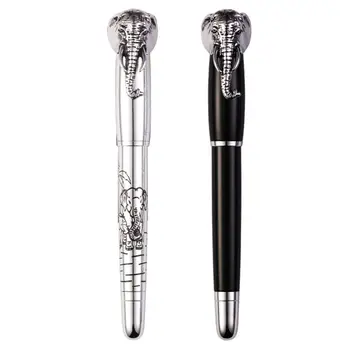 

Elephant Head in Lid Fountain Pen Delicate Medium Nib Signature Pens Business Home Office School Supplies